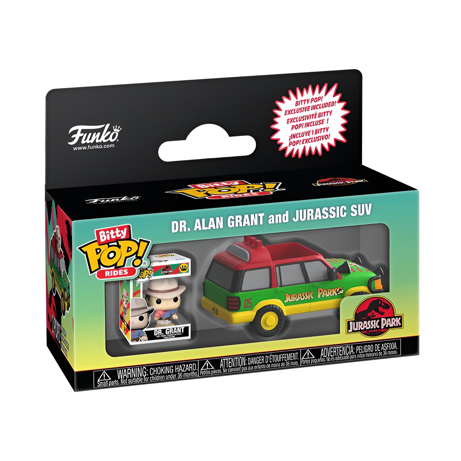 Bitty POP Rides -Jurassic Park - Dr. Alan and SUV