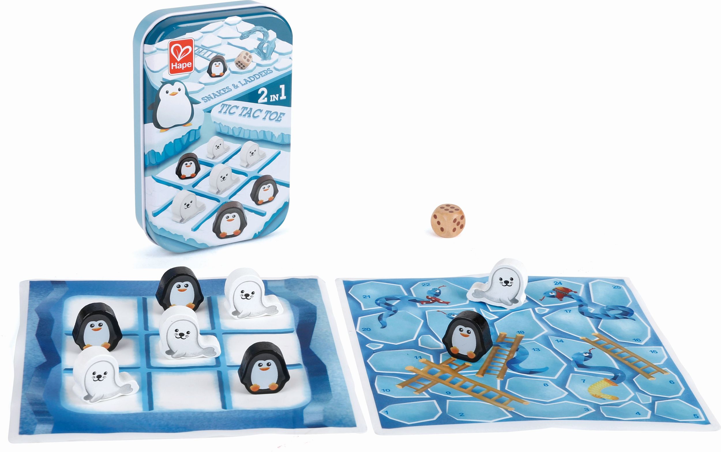 2-in-1 Tic Tac Toe, Schlangen und Leitern