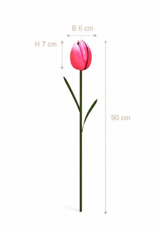 Seyila Home Tulpen Gartenstecker aus Metall 3er Set – Deko Blumenstecker für Garten,Balkon & Beet – Wetterfest – Gartendeko - Blume