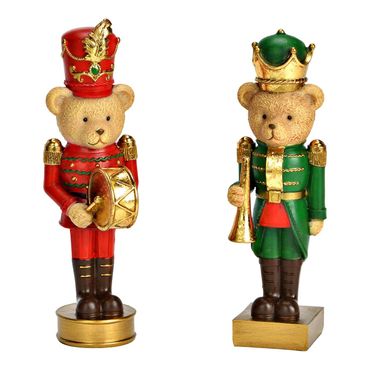 Bär Nussknacker aus Polyresin – Dekorative Weihnachtsfigur, Winter-Weihnachtsdekoration