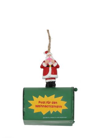 Weihnachtsmann & Co.KG , Aufhänger Briefkasten aus Metall-Post für den Weihnachtsmann-, Baumschmuck