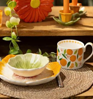 Keramikteller in Blumenform 3er Set – Dekoschale/Dekoteller – Blumendesign – Für Snacks, Süßigkeiten, Schmuck & Deko