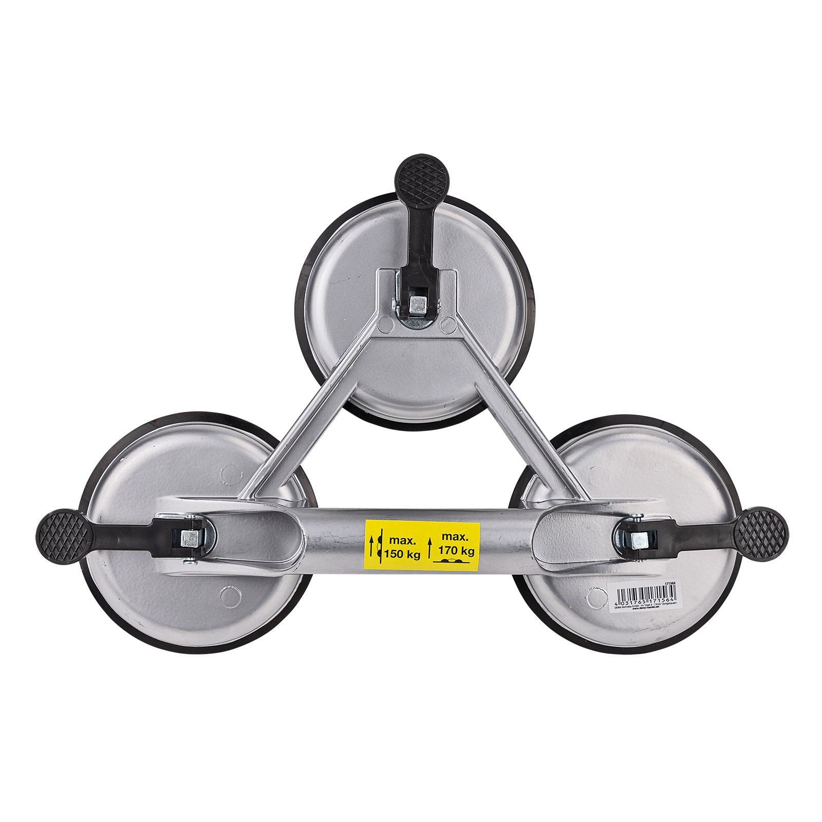 Saugheber GH170-150 Glassauger, Glasheber, Saugnapfhalter, Gummisauger, Vakuumsauger, Robust, Tragfähig, Für Glas, Fliesen, Spiegel, Fenster, Werkstatt