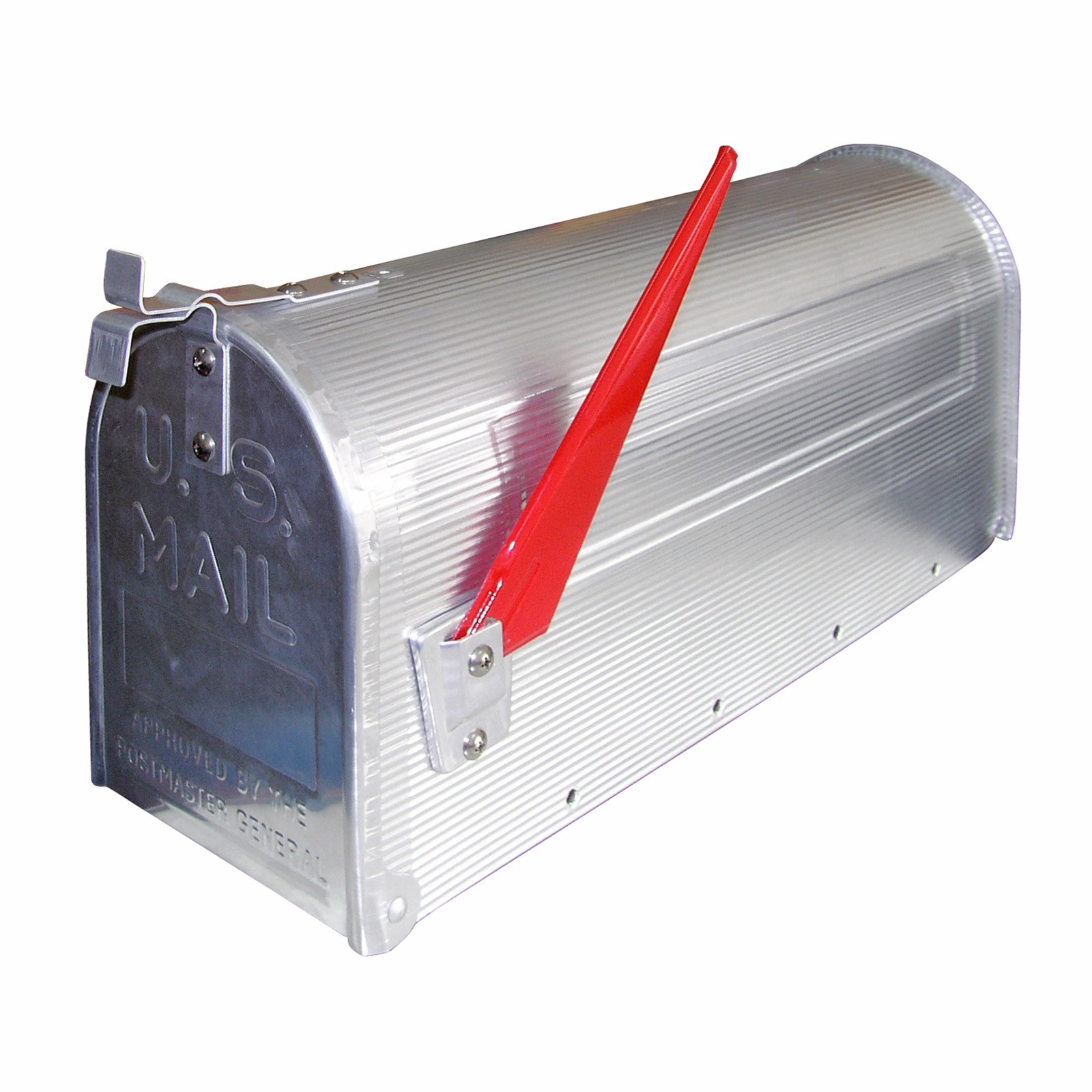 Amerikanischer Briefkasten American Mailbox Zeitungsrolle Alu silber