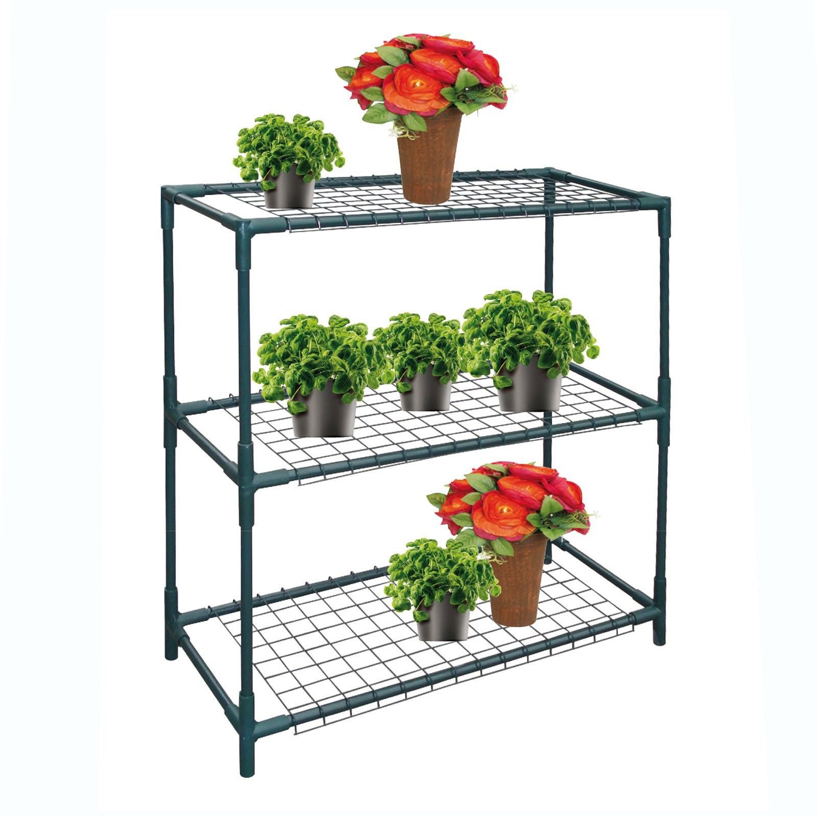 Metall Pflanzenregal Blumenregal 72x33x75cm, robustes Gartenregal für Pflanzen und Blumen, eleganter Blumenständer für Terrasse, Balkon und Garten
