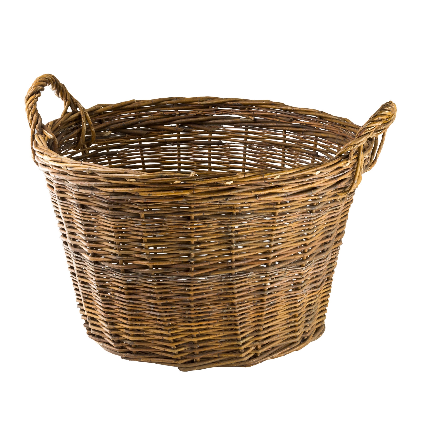 Weidenkorb 50 cm, geflochten, Kartoffelkorb, Kaminholzkorb, Erntekorb, Holzkorb, Obstkorb, Gartenkorb, Dekokorb, robust & langlebig, vielseitig einsetzbar, ideal für Haushalt & Garten