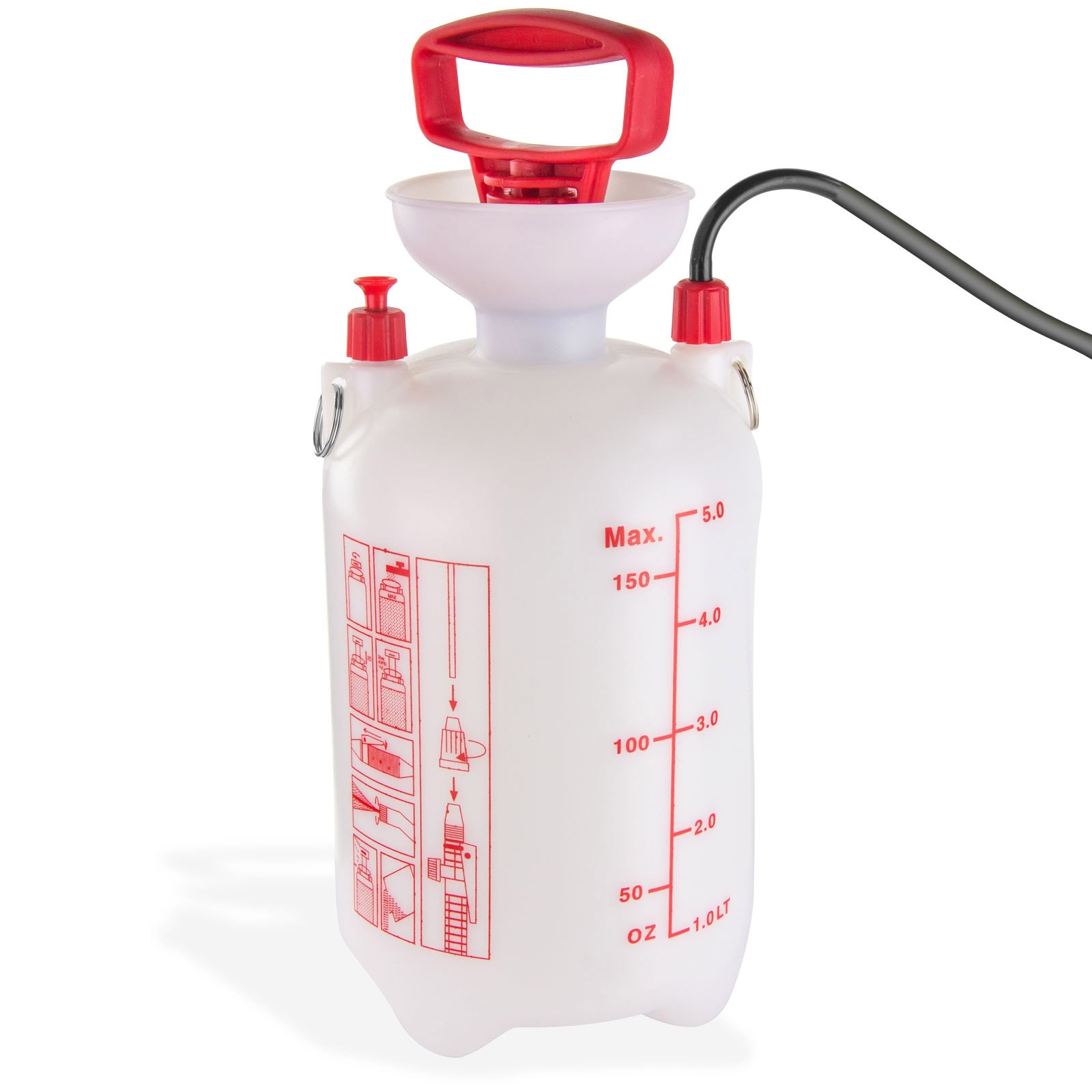 Drucksprüher 5 L Gartenspritze, Drucksprühgerät, Pflanzensprüher, Pumpsprüher, robust, handlich, leicht, verstellbarer Sprühstrahl, Garten, Pflanzenpflege, Terrasse, Balkon