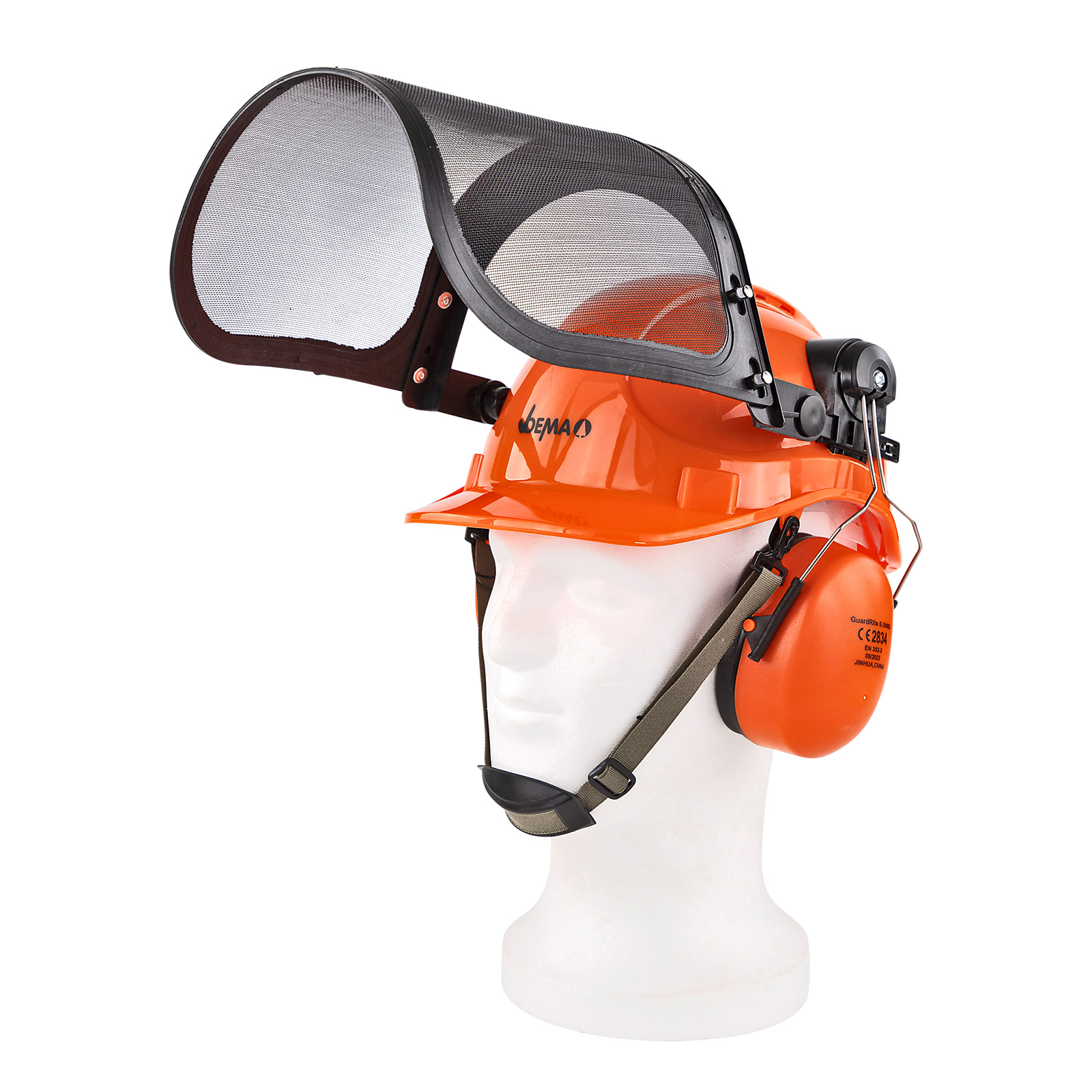Forstschutzhelm Mit Mesh-Visier & Ohrenschutz – Verstellbar, Für Kettensäge & Motorsense Motorsensen Helm
