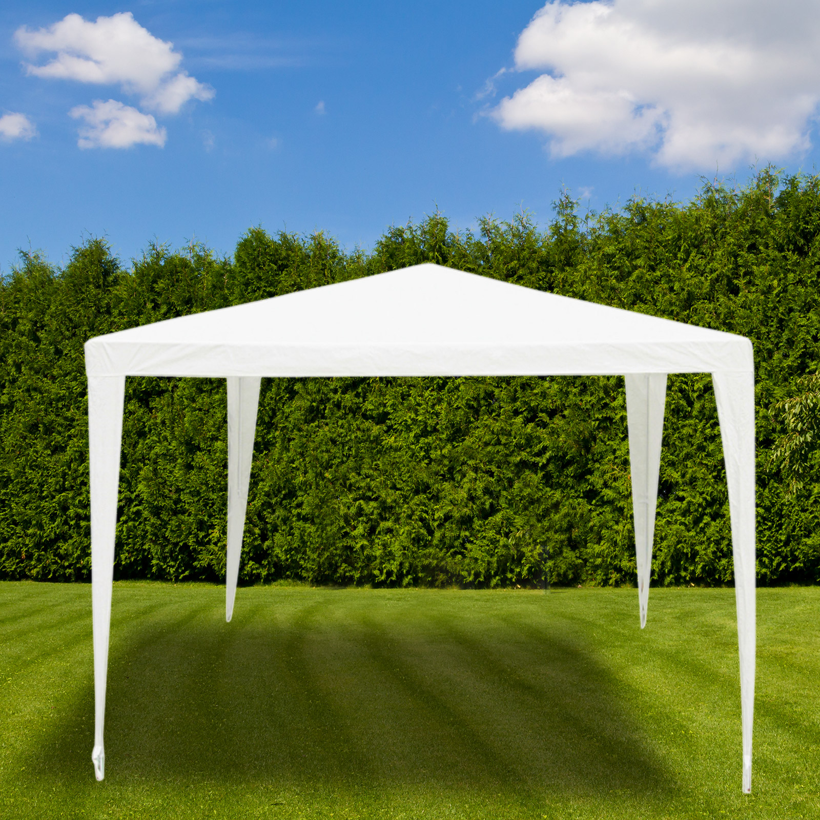 Pavillon Gartenpavillon 2.90 x 2.90 x 2.45 m weiß Gartenzelt Partyzelt