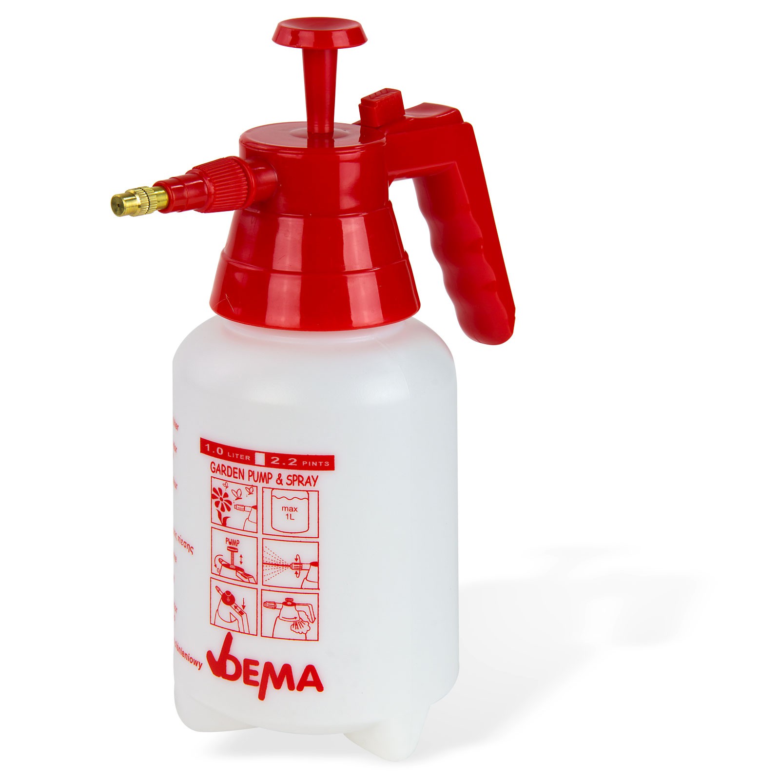 Drucksprüher 1 L Gartenspritze, Drucksprühgerät, Pflanzensprüher, Pumpsprüher, für Garten, Pflanzen, Blumen, Balkon, Terrasse, Gemüse, Haus & Garten