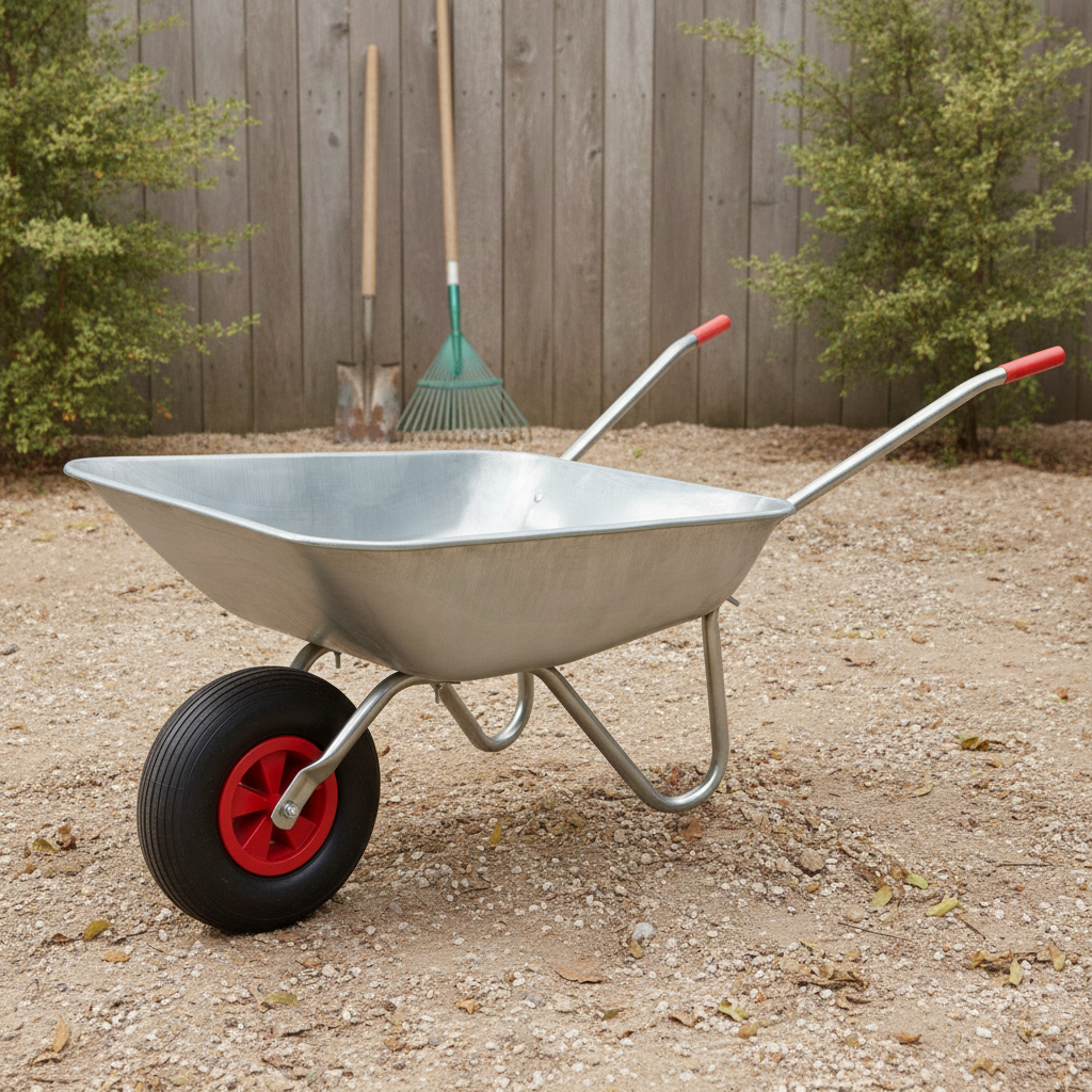 Schubkarre 65 L Bauschubkarre, Gartenschubkarre mit Luftbereifung, robuste Mulde, langlebig & wendig, ideal für Bau, Garten, Transport & schwere Lasten