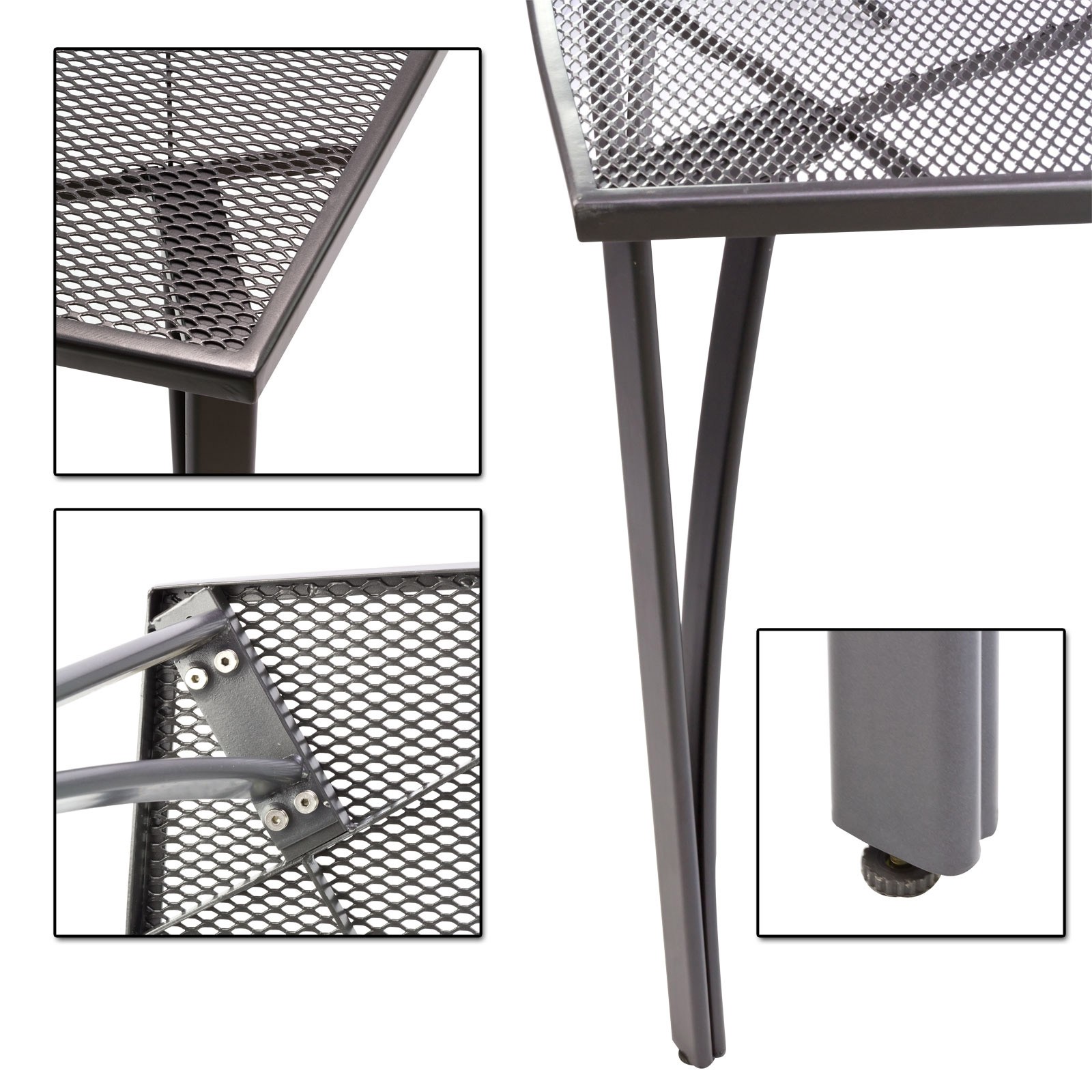 Gartentisch Vancouver 150x90x72 cm Anthrazit, Balkontisch, Streckmetalltisch, Metalltisch, robust, wetterfest, langlebig, Garten, Balkon, Terrasse, Outdoor