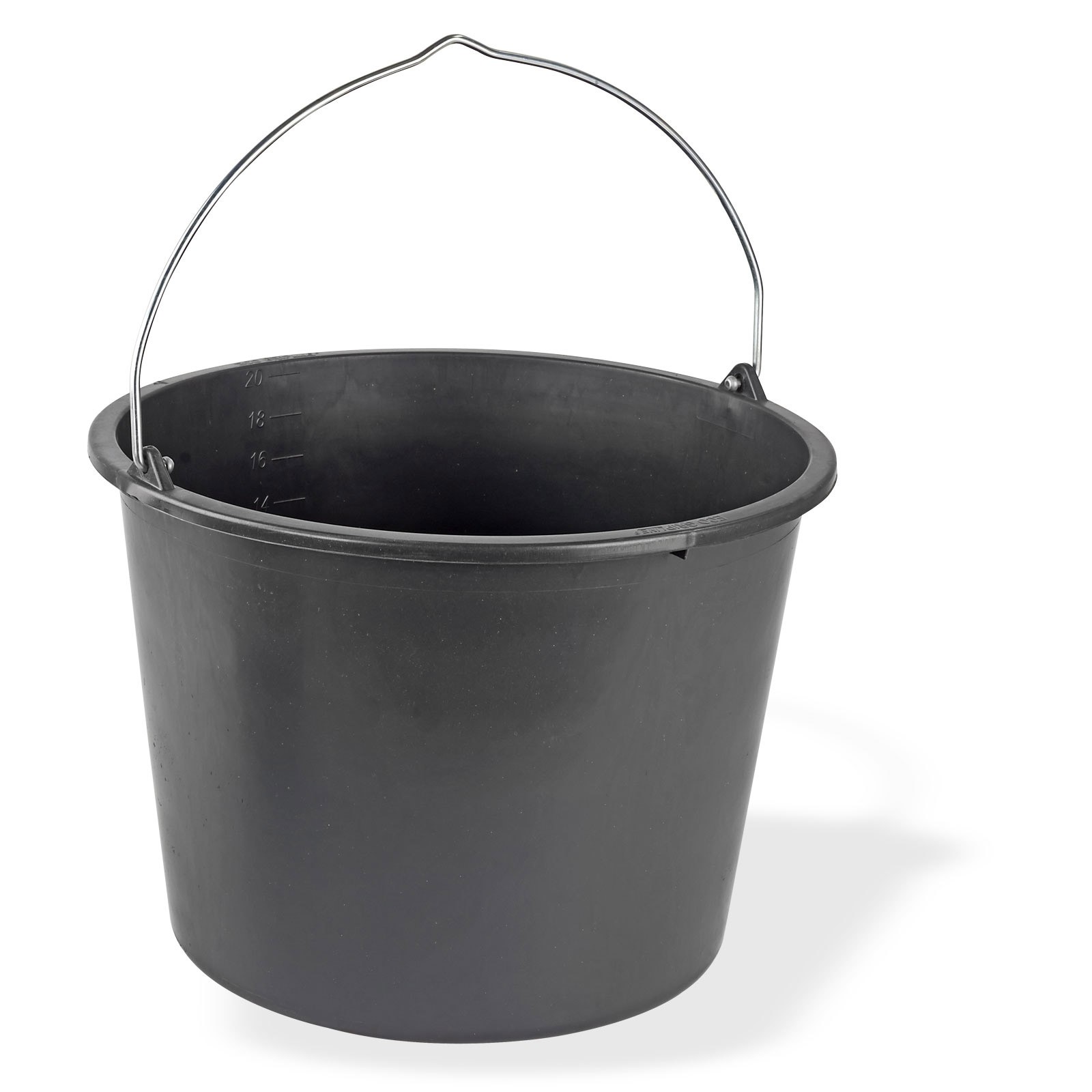 Baueimer 20 Liter Mörteleimer, Kunststoffeimer, Eimer, stabil, langlebig, leicht, für Baustelle, Garten, Mörtel