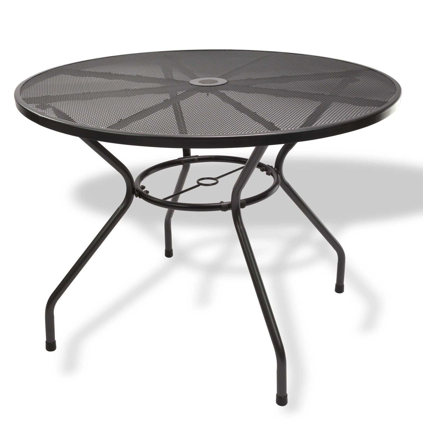 Gartenmöbel Metall, 1x Tisch rund 100x72 cm + 2x Stuhl, Gartentisch, Gartenstuhl, Sitzgruppe, robust, langlebig, für Garten, Terrasse, Balkon, Outdoor [Artikelpaket]