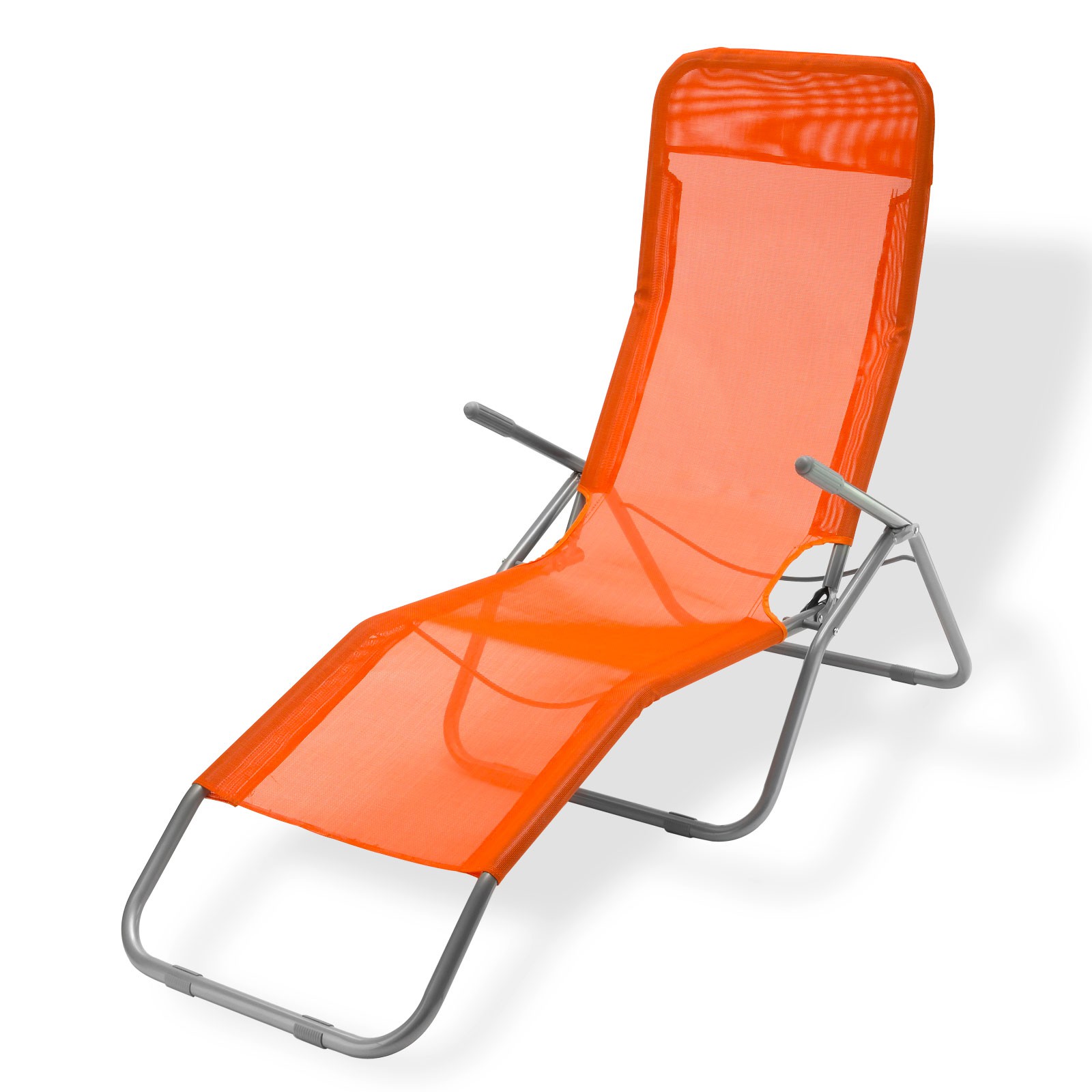Sonnenliege Gartenliege Virginia Beach orange Relaxliege Strandliege Liegestuhl