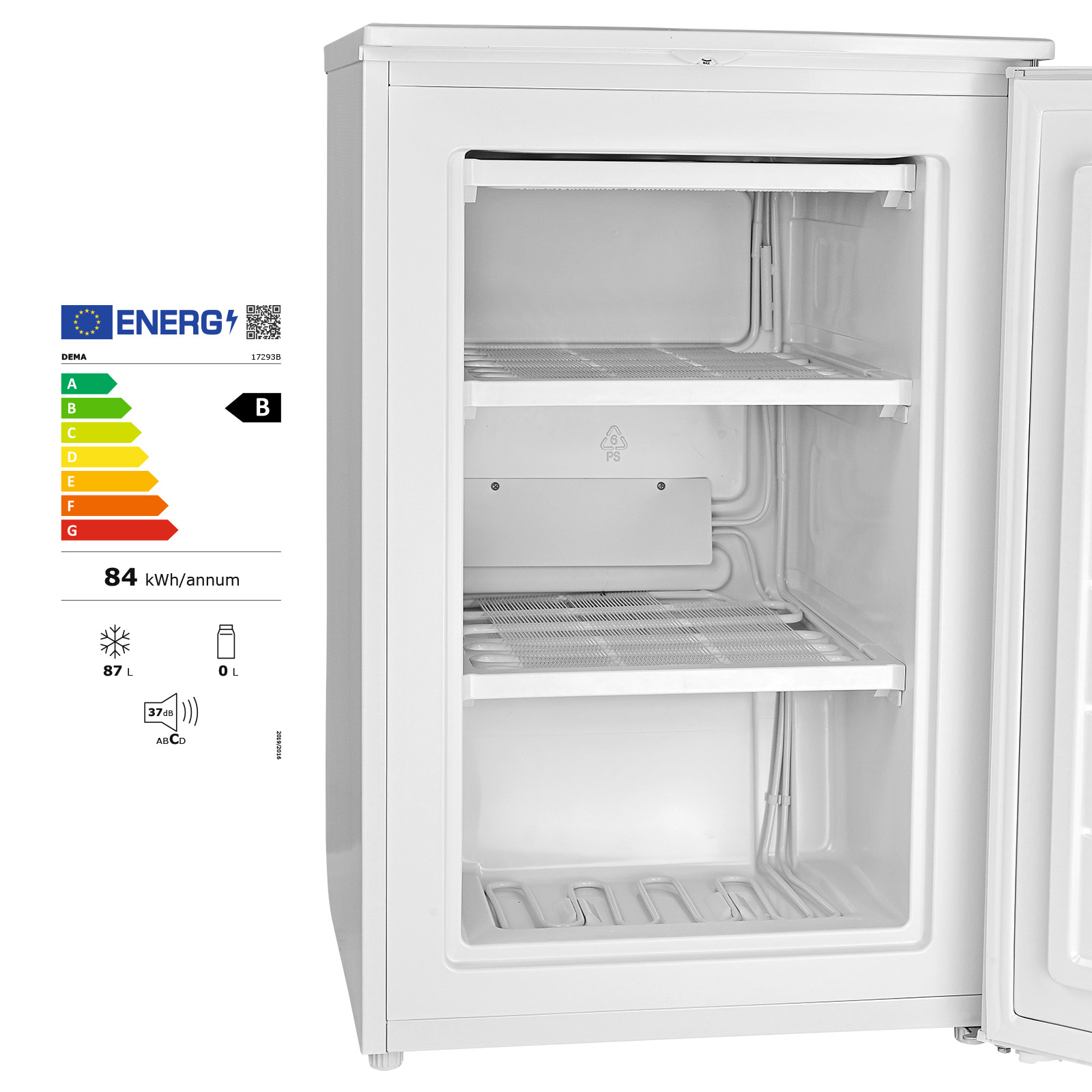 Tischgefrierschrank DGS 87B, 87L Gefriertruhe, Energieeffizienz B