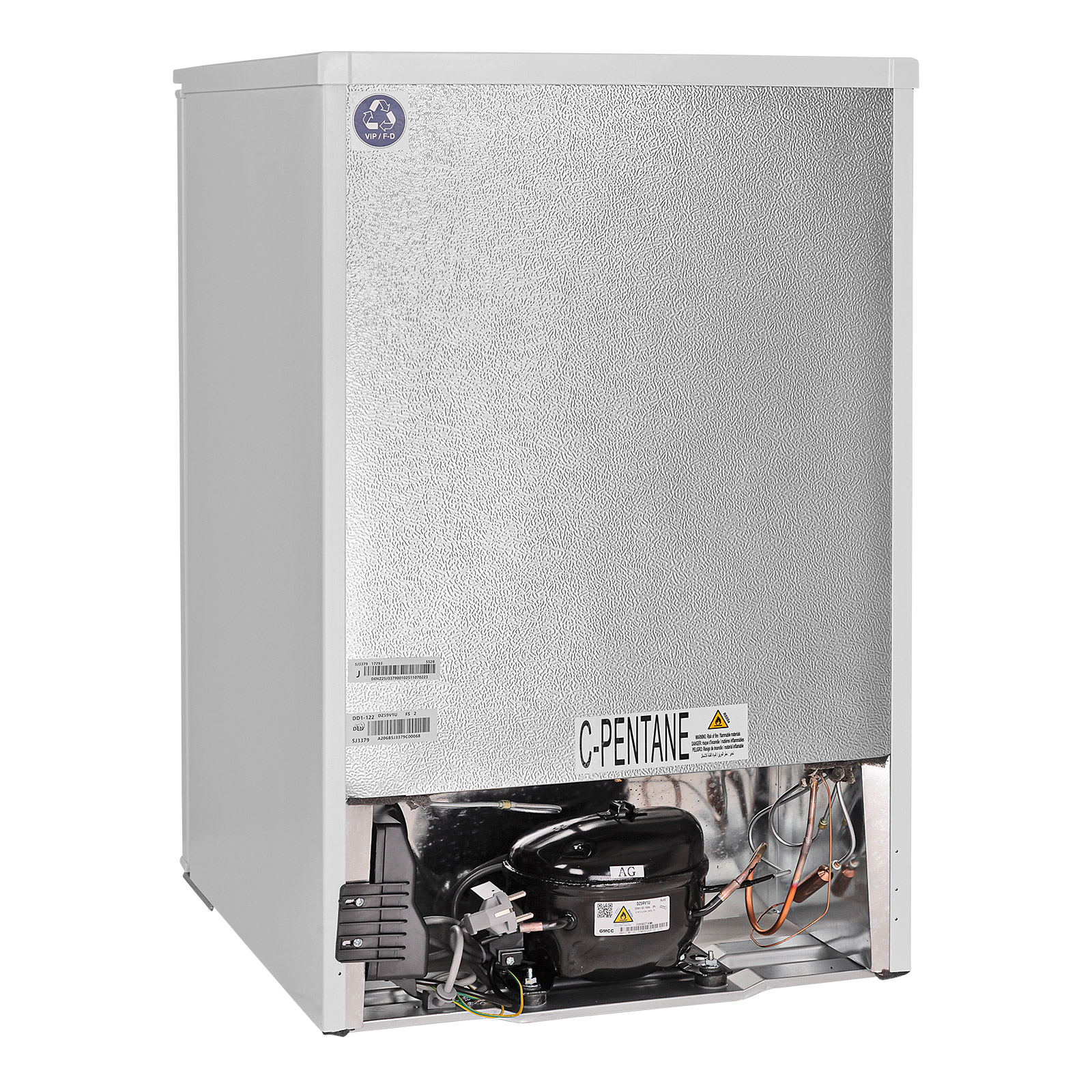 Tischgefrierschrank DGS 87B, 87L Gefriertruhe, Gefrierschrank klein, 4 Sterne, 3 Schubladen, Energieeffizienz B