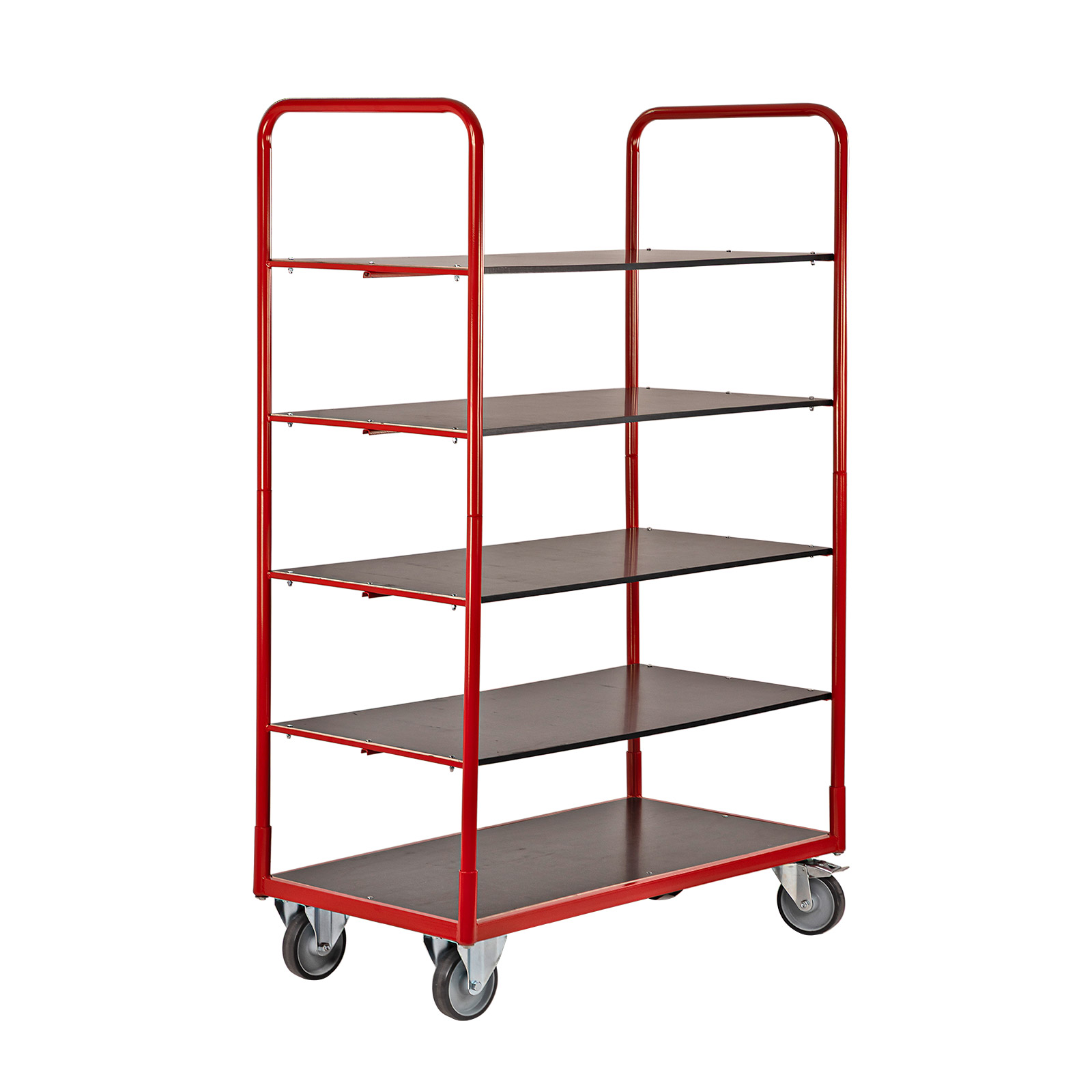 Transportwagen mit 5 Etagen, Etagenwagen, Plattformwagen, Magazinwagen, Kommissionierwagen, Für Werkstatt, Lager, Büro, Industrie, Transport