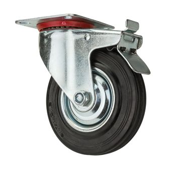 TRANSPORTROLLEN 50 75 100 mm Vollgummirollen Bockrolle Lenkrolle Bremse TRANSPORTROLLEN 50 75 100 mm Vollgummirollen Bockrolle Lenkrolle Bremse
