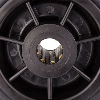 Produktbild von 125 Mm Vollgummirad – 37 Mm Breite, 50 Mm Nabenlänge, 15 Mm Achsloch, Tragkraft 100 Kg, Für Transportrollen & Fahrwerke
