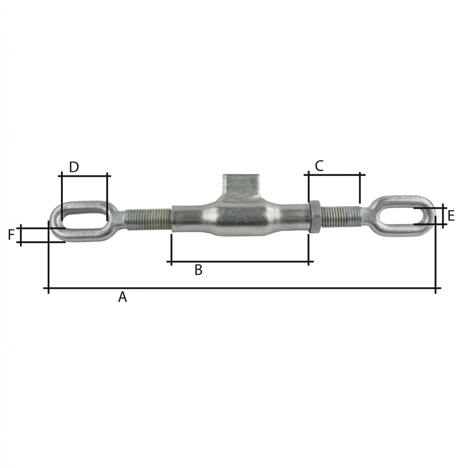 Spannschloss Verzinkt Für Unterlenker Stabilisatorkette – M16 L.245 Mm Kettenspanner Spannschloss Verzinkt Für Unterlenker Stabilisatorkette – M16 L.245 Mm Kettenspanner