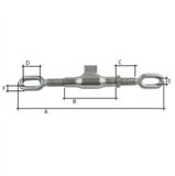 Unterlenker Spannschloss M16 x 2,0mm Stabilisatorketten Spannkette Hülse 120mm