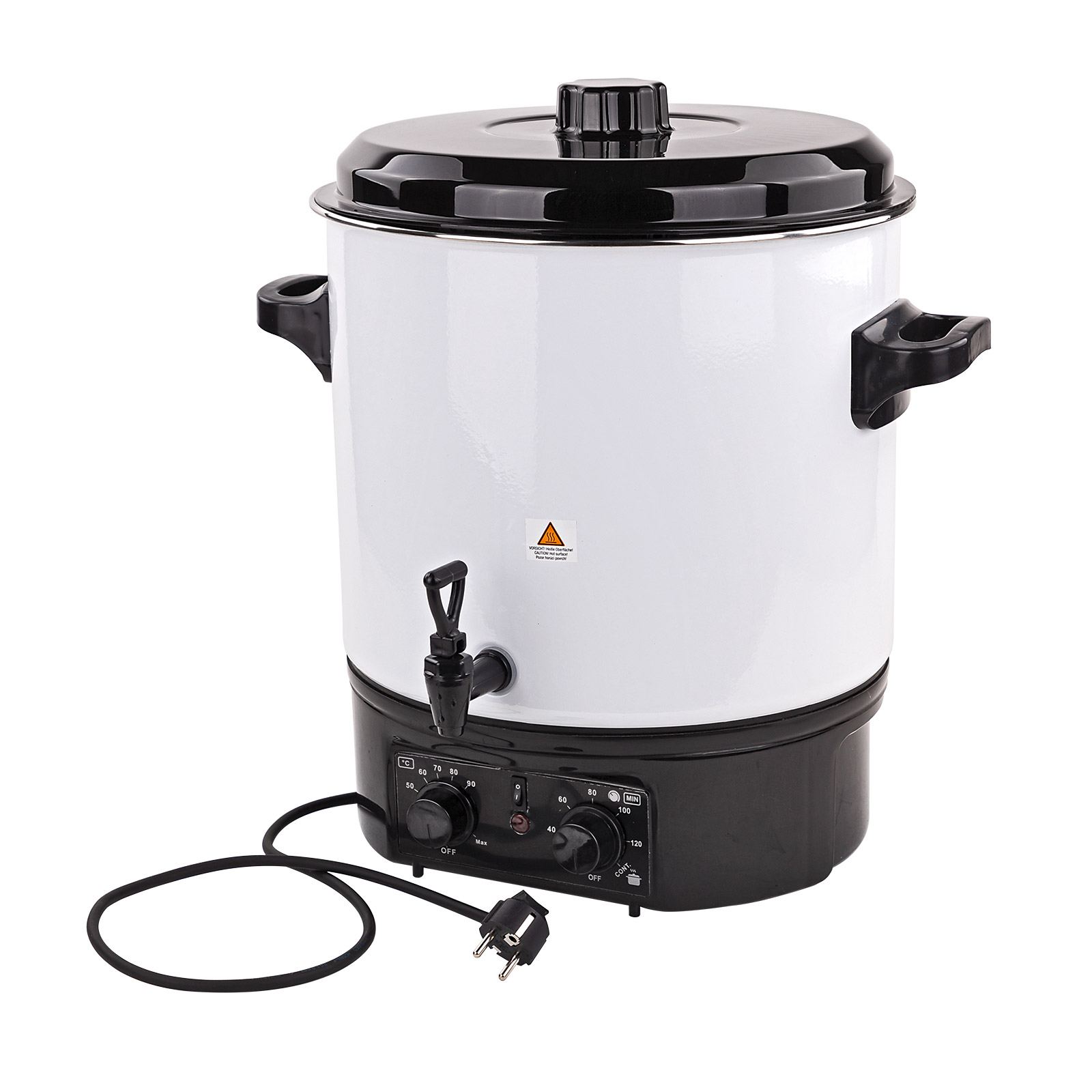 Einkochautomat EA27 – 27 Liter, 1800 Watt, Einkocher, Einkochtopf, Glühweintopf, Gulaschkanone, mit Timer & Alarm – ideal für Einkochen, Erhitzen & Warmhalten