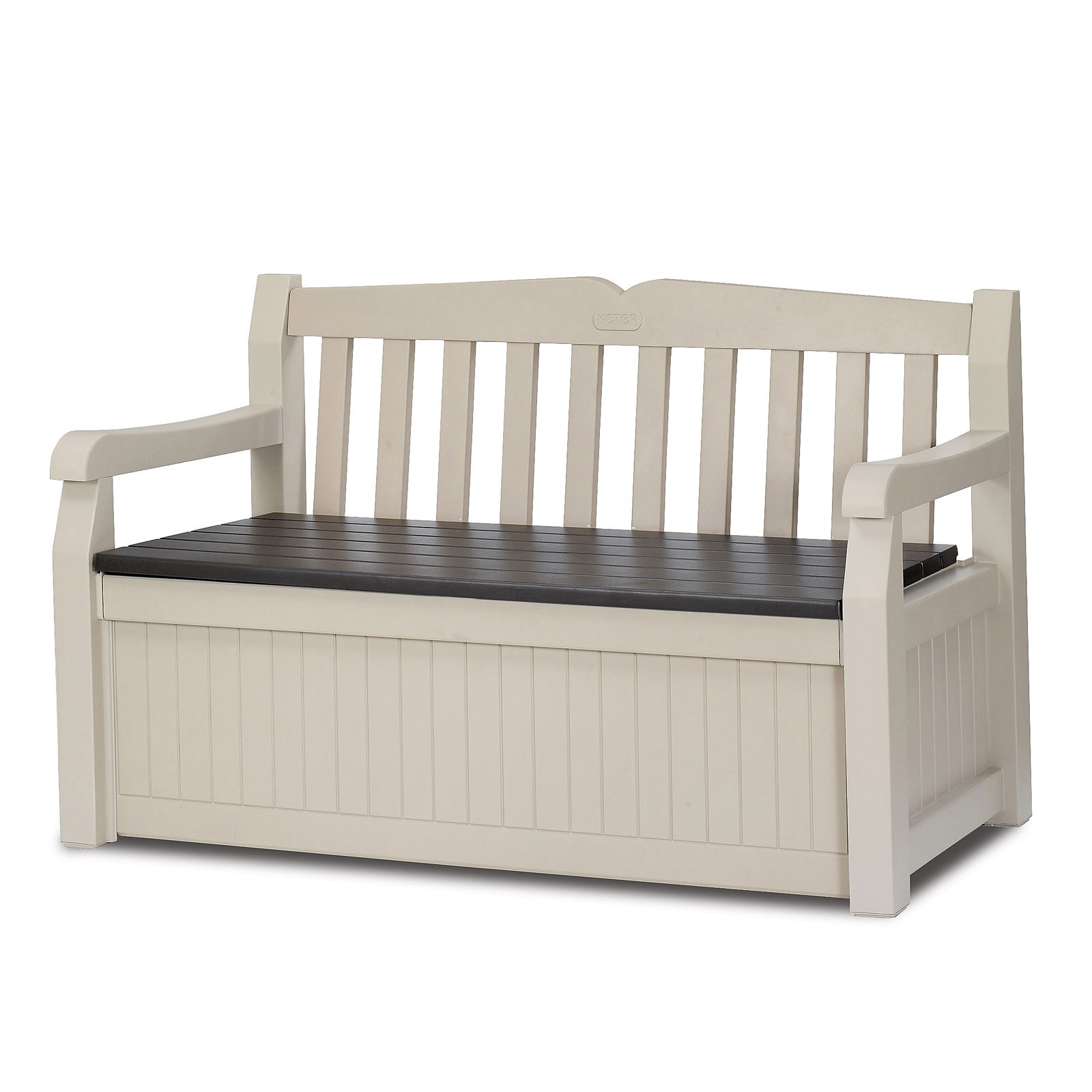 Keter Aufbewahrungsbox Eden 265L Sitzbank beige Auflagenbox Kissenbox Gartenbox