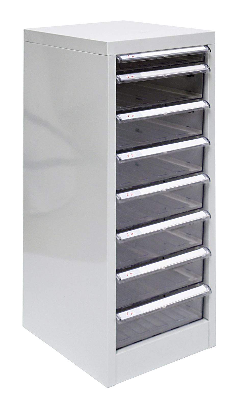 Metall Schubladenbox Abschließbar – 5/7 Stufen, Aluminiumlegierung, Grau-silber, Mit Beschriftungsfenster, Max. 3 Kg Pro Schublade – Für A4 & Kleinteile Metall Schubladenschrank