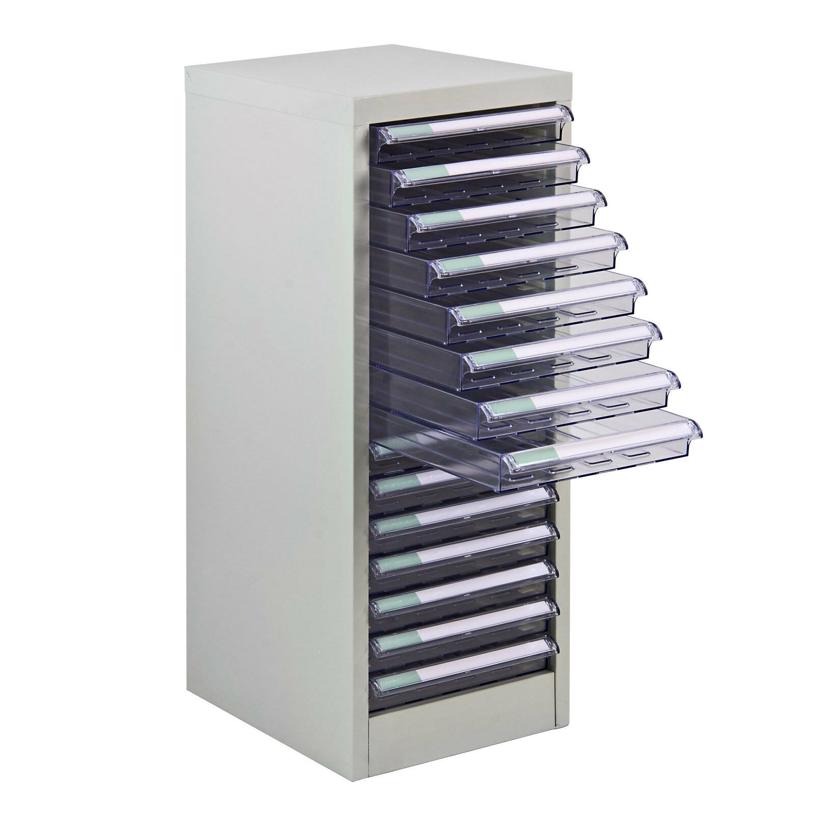 Metall-Schubladenbox Abschließbar – 5 Schubladen, 32 X 35 X 40 Cm, Mit Etikettenschlitz, Aluminium/MDF, Für Bürodokumente, Großes Fassungsvermögen