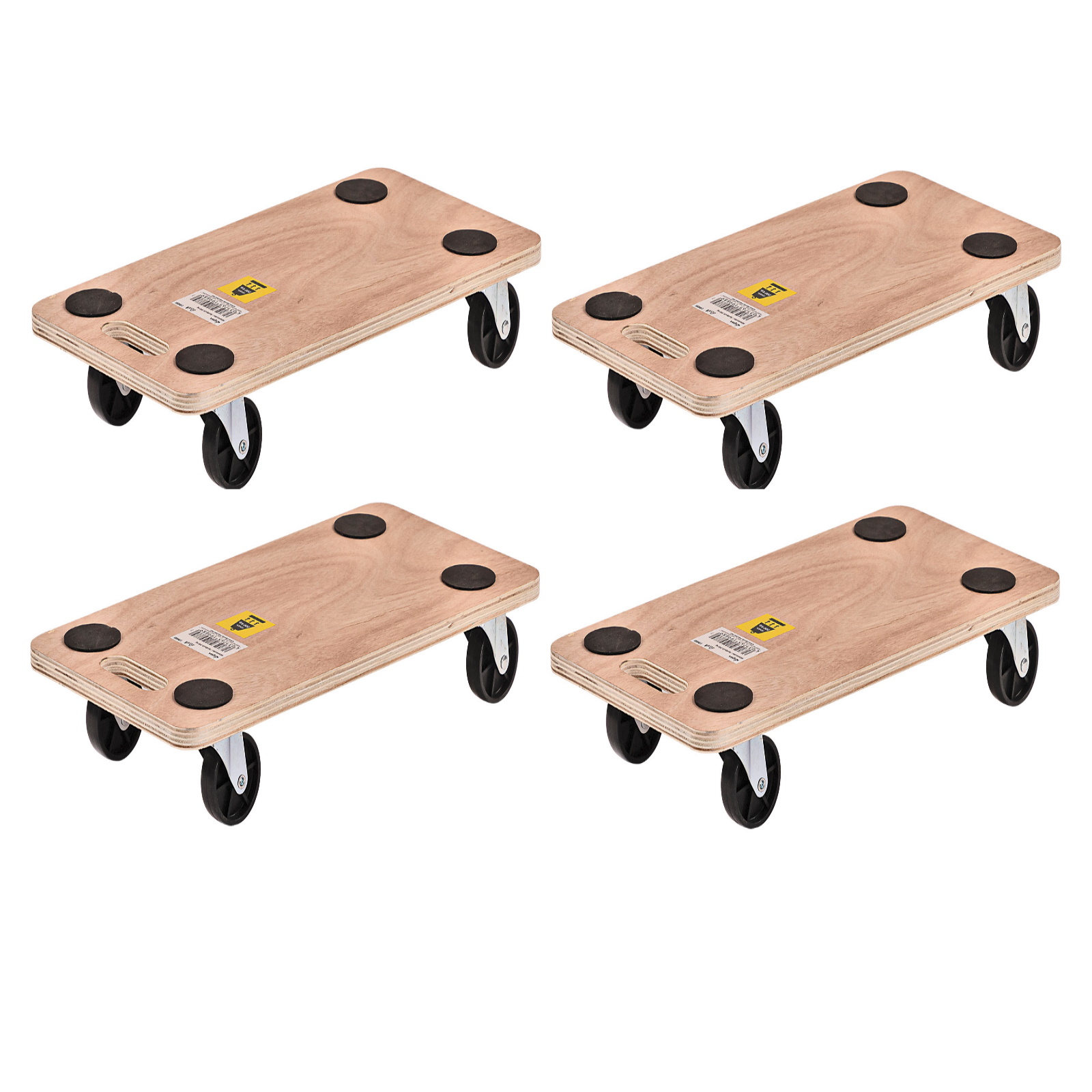 4 Stück Möbelroller Rollbrett Transportroller 200 kg Möbelhund Möbelroller [Artikelpaket]