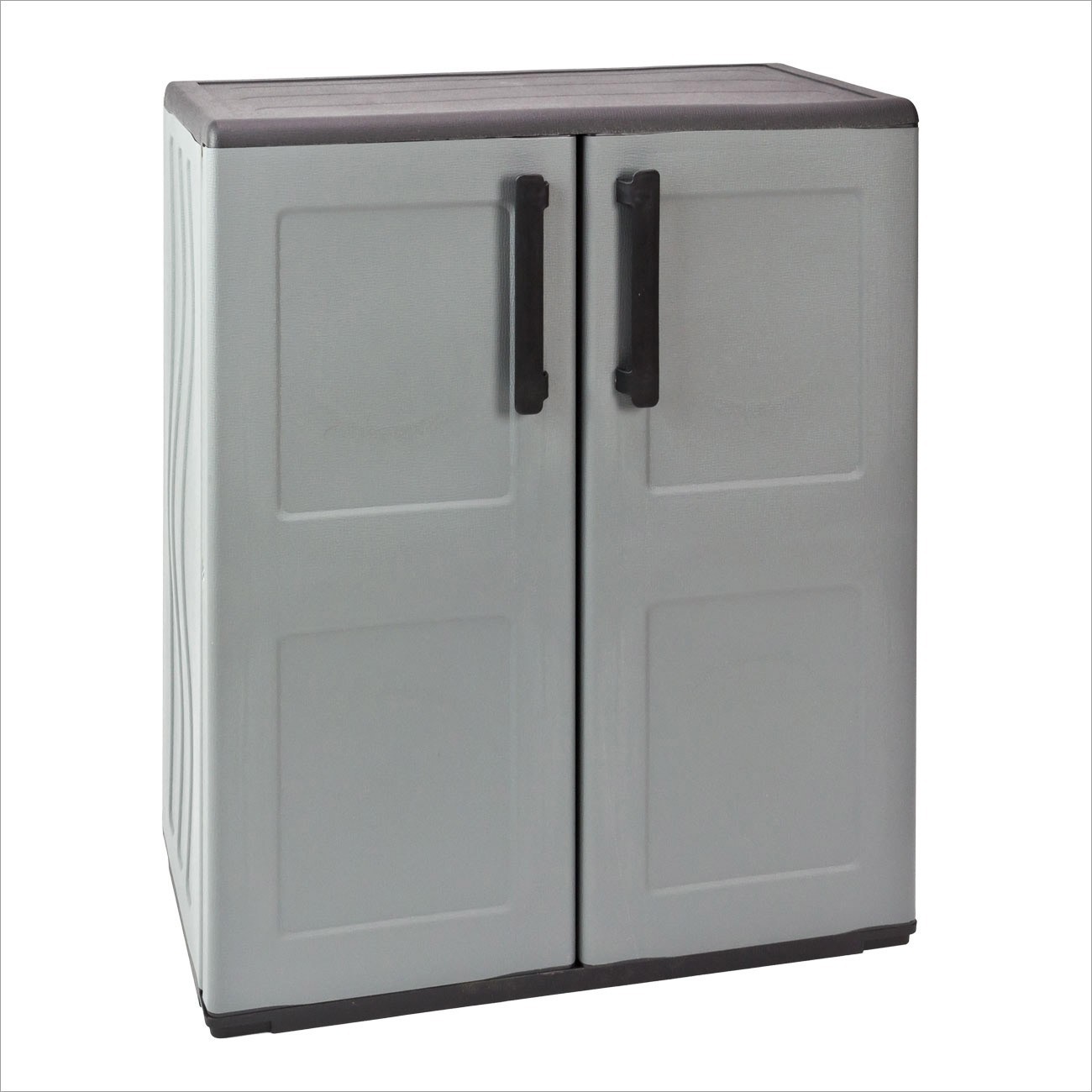 2x Kunststoffschrank 68x37x84 cm, Gartenschrank, Balkonschrank, Aufbewahrungsschrank, XXL, wetterfest, robust, Garten, Balkon, Terrasse, Außenbereich [Artikelpaket]