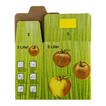 DeTec Bag-in-Box Saftkarton-Set – 5 Stück, 3 Liter, Mit Saftbeutel & Zapfhahn – Für Apfelsaft, Most & Wein – Praktische Abfülllösung