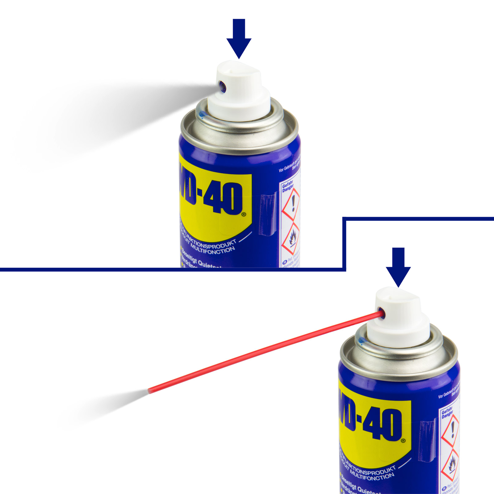 WD-40 Vielzweckspray 100 ml Multifunktionsspray, Rostlöser, Reinigungsspray, schmiert, schützt, löst festsitzende Teile, ideal für Werkstatt, Haushalt, Auto