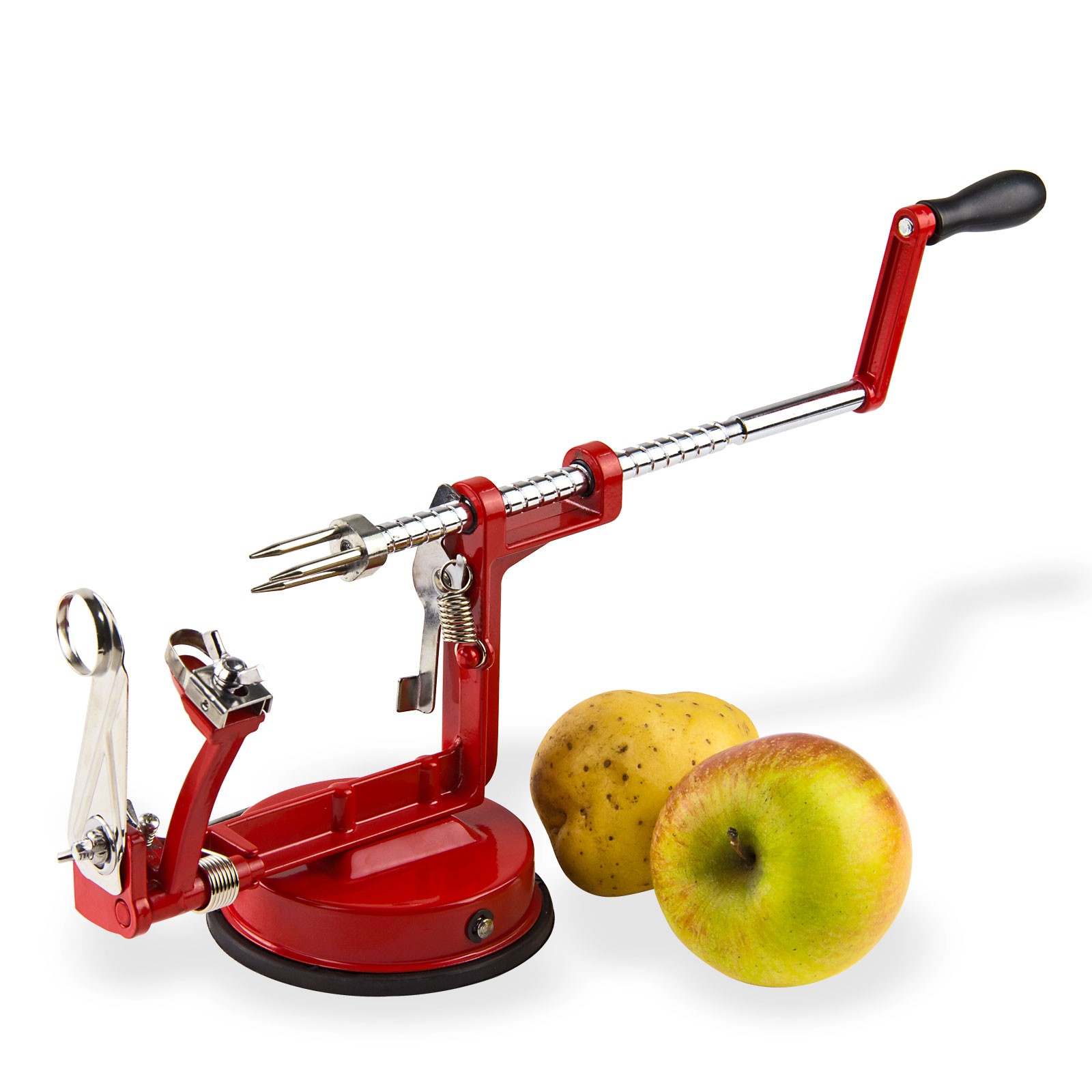 Apfelschäler 3in1 – Apfelschneider, Apfelentkerner, Apfelschälmaschine, robust & praktisch, ideal zum Äpfel schälen, entkernen & schneiden, für Küche, Obst & Backen