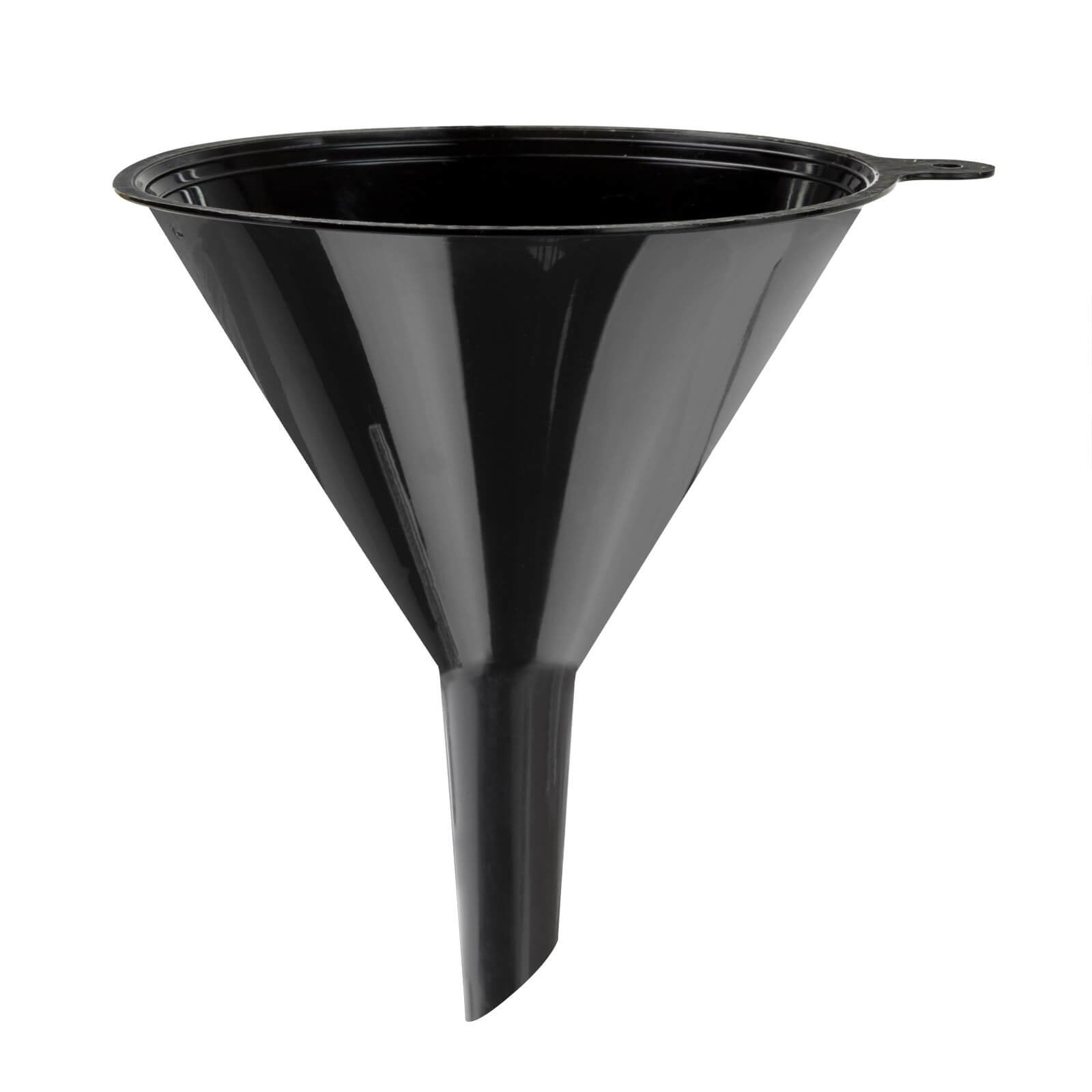 Kunststoff Trichter Set 4-tlg. schwarz Einfülltrichter, Öltrichter, Universal Trichtersatz für Auto, Werkstatt, Küche & Haushalt