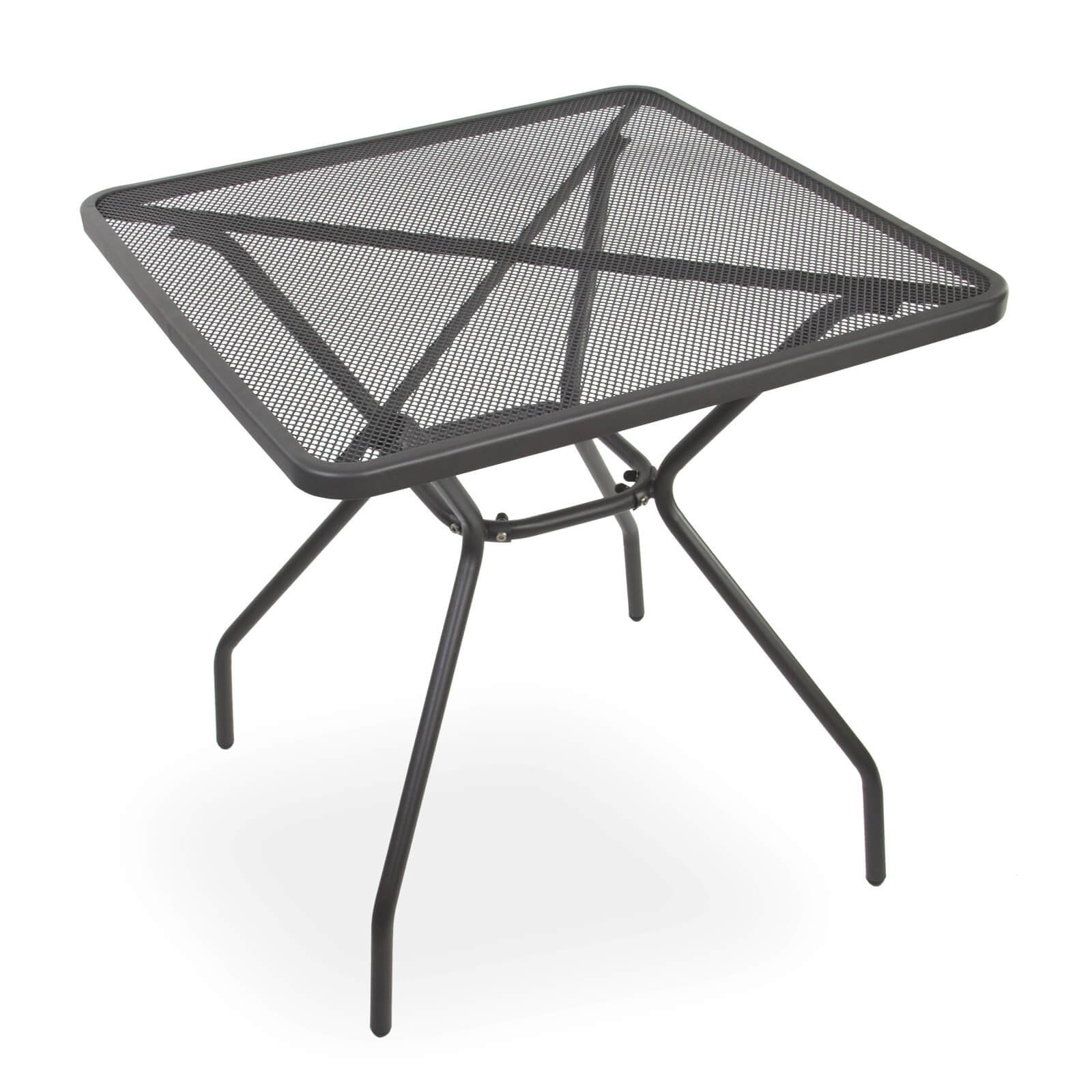 Gartentisch Seattle 70x70 cm, Balkontisch, Bistrotisch aus Streckmetall, wetterfest, abwaschbar, robust, Terrasse, Balkon, Gartenmöbel