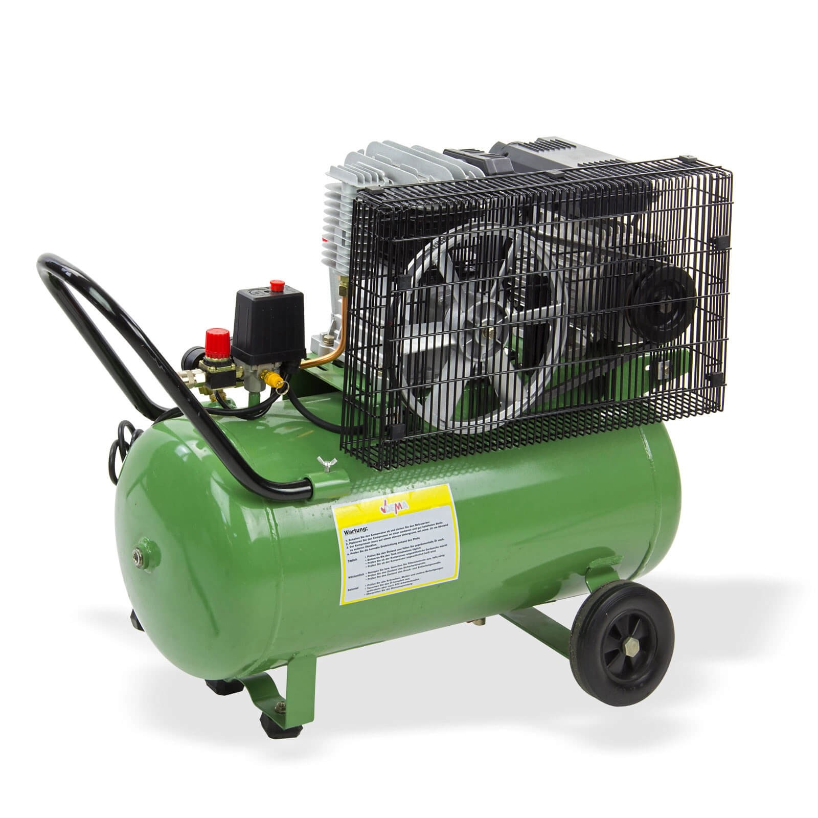 50L Flüsterkompressor – ölfrei, 2,2 KW, 69 DB, 340 L/min, 10 Bar, Inkl. Druckminderer & Wasserabscheider, Ideal Für Werkstatt & Hobby