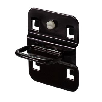 ADB Werkzeughalter Doppelhaken – 150 Mm, Senkrechte Enden, Für Lochwand 10x10 Mm, RAL 9006, Stabil & Pulverbeschichtet