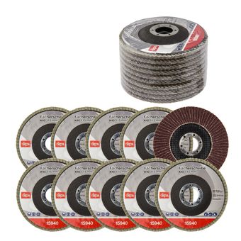 125 x 22,23mm Fächerscheiben Lamellenscheiben P40