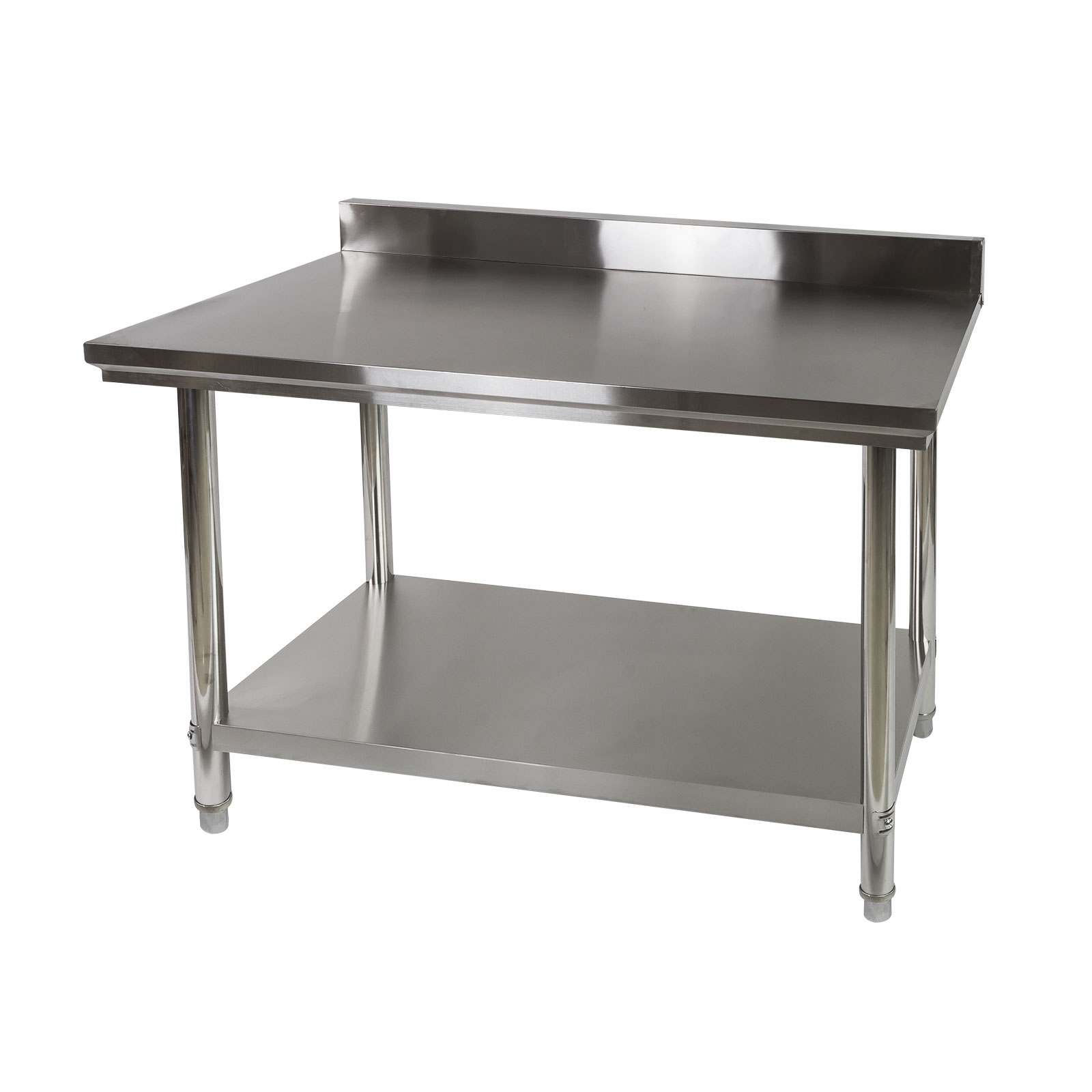 Arbeitstisch Edelstahl 120x60x96/97,5 cm, Gastrotisch, Küchentisch, Gartentisch, robust, hygienisch, wetterfest, für Küche, Outdoor, BBQ, Pflanztisch