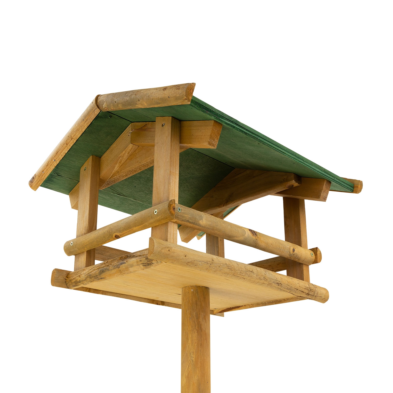 Vogelhaus Coco 45x41x116 cm Futterhaus, Vogelfutterhaus, Vogelhäuschen, Futterspender aus Holz, Dach mit Ständer, wetterfest, Vögel, Garten, Balkon, Terrasse, Wildvögel