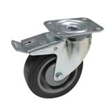 Produktbild von Rollenset – 2 Lenkrollen + 2 Bockrollen, 125 Mm, Vollgummi, Traglast 300 Kg (4er-Pack) – Für Transport & Werkstatt