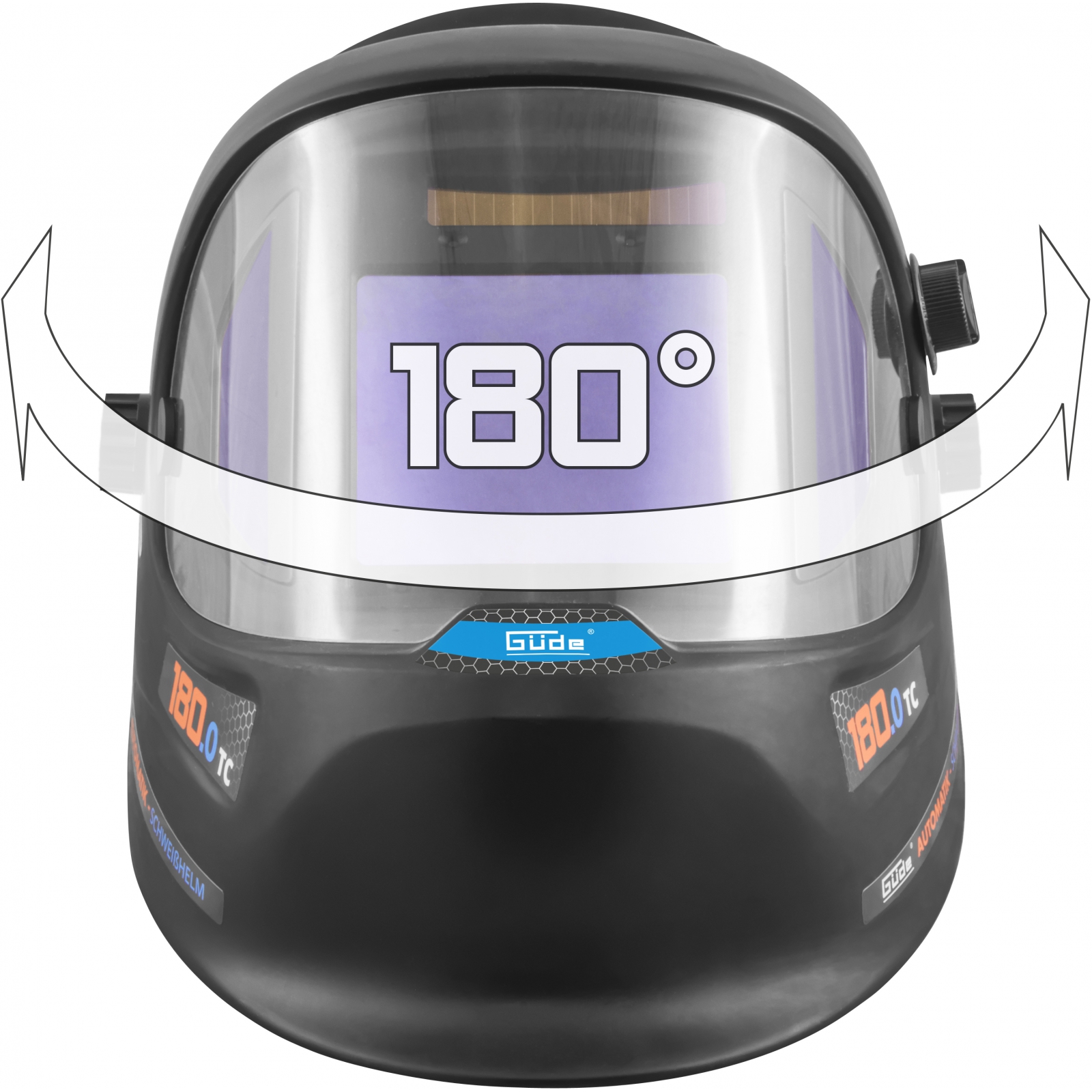 HZXVOGEN Schweißhelm Mit ADF – Großes Sichtfeld 100x80mm – 1/1/1/1 Optik – Solar & Batterie