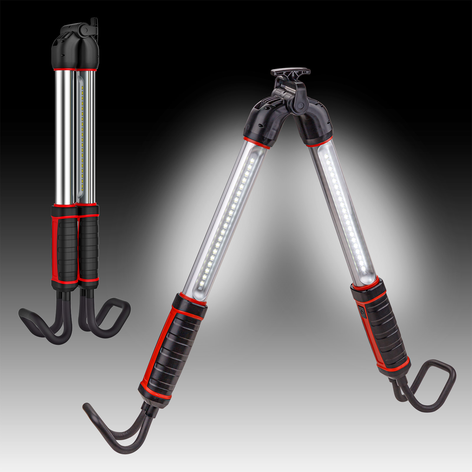 Motorhaubenleuchte DML40 – Arbeitslampe, Werkstattlampe, Stablampe – 40 LED, hell, robust, flexibel – für Motorraum, Werkstatt, Auto
