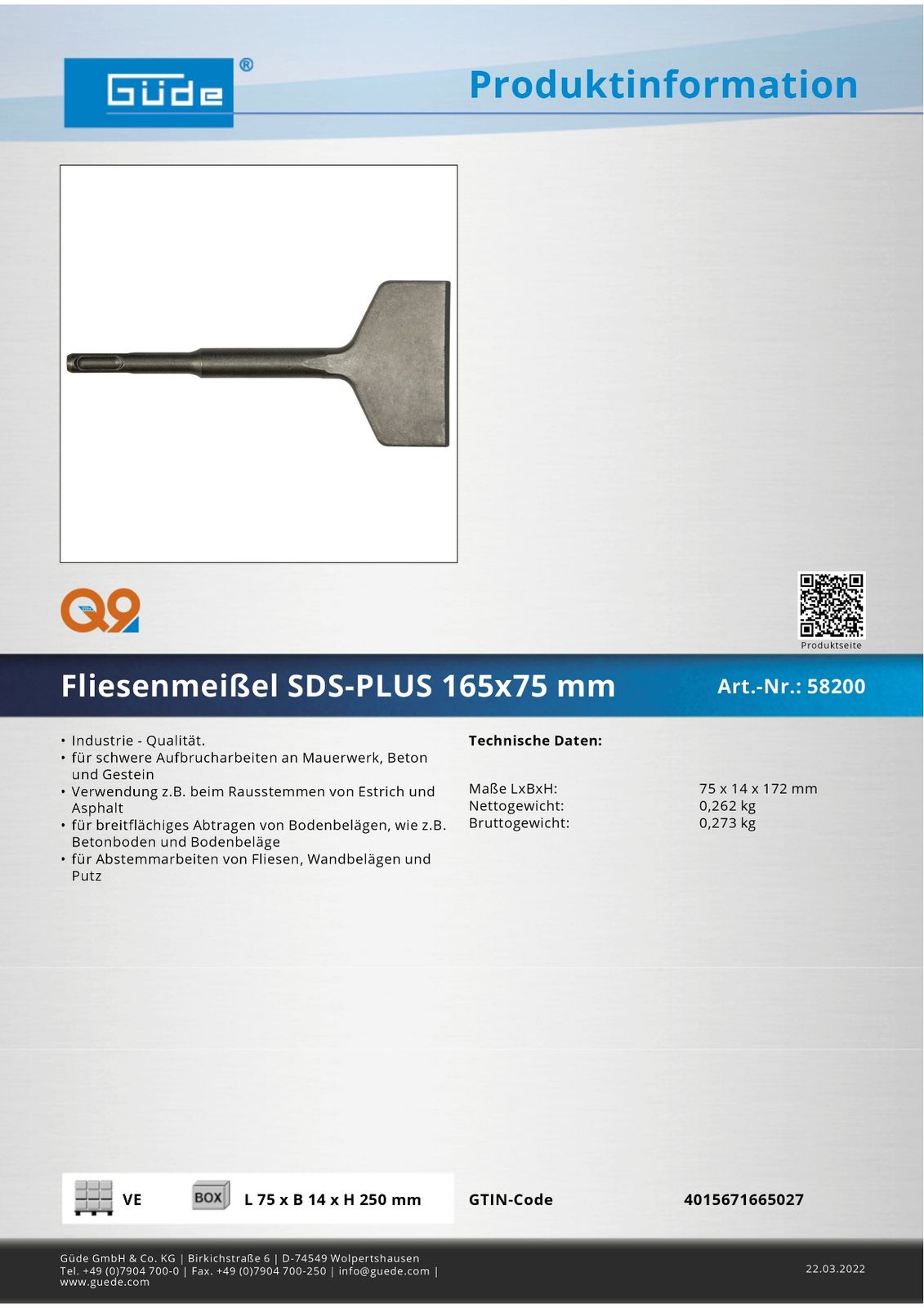 Dewalt DT6803 SDS-plus Spatmeißel 40x250 mm | Webseite | Meißeln