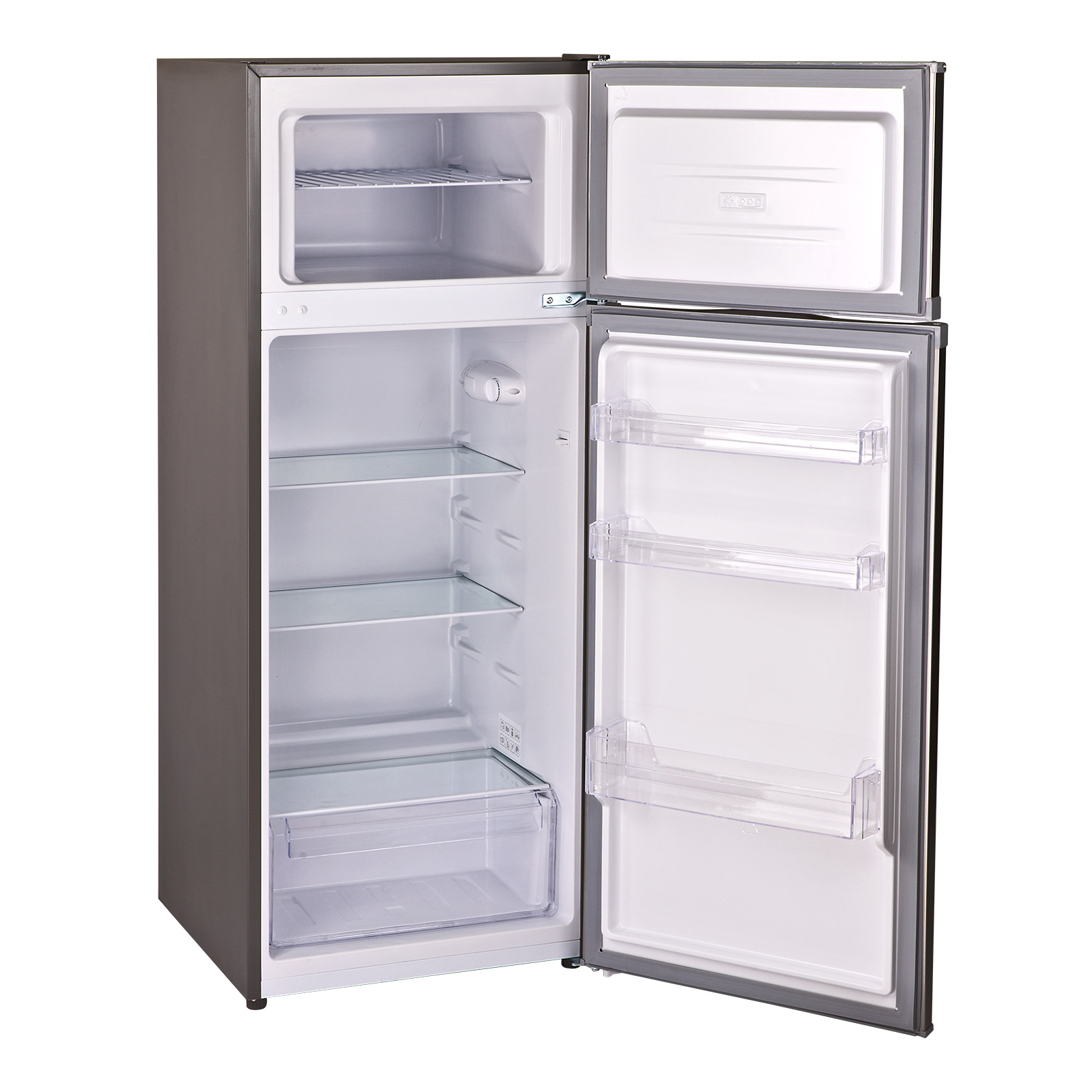 Kühl-Gefrierkombination 206 Liter silber Kühlschrank Gefrierfach