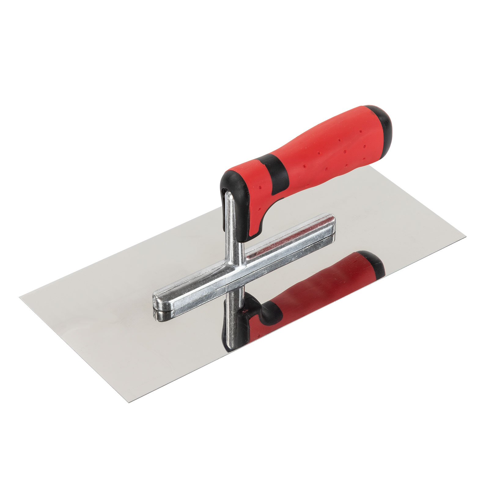 Glättekelle/Traufel aus rostfreiem Edelstahl mit Holzgriff