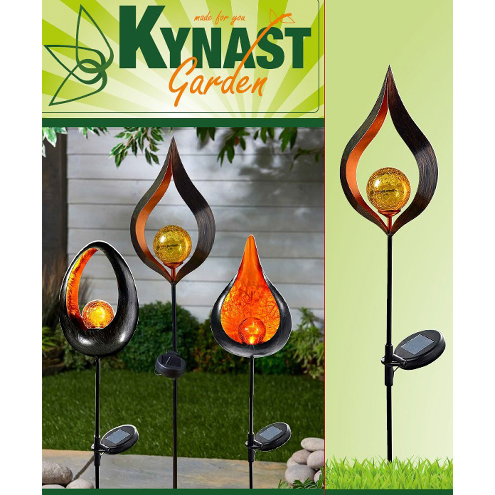 Solarfackel Solarlampe mit Flammeneffekt Höhe 93 cm Gartenlampe Gartenleuchte Solarleuchte Solarfackel