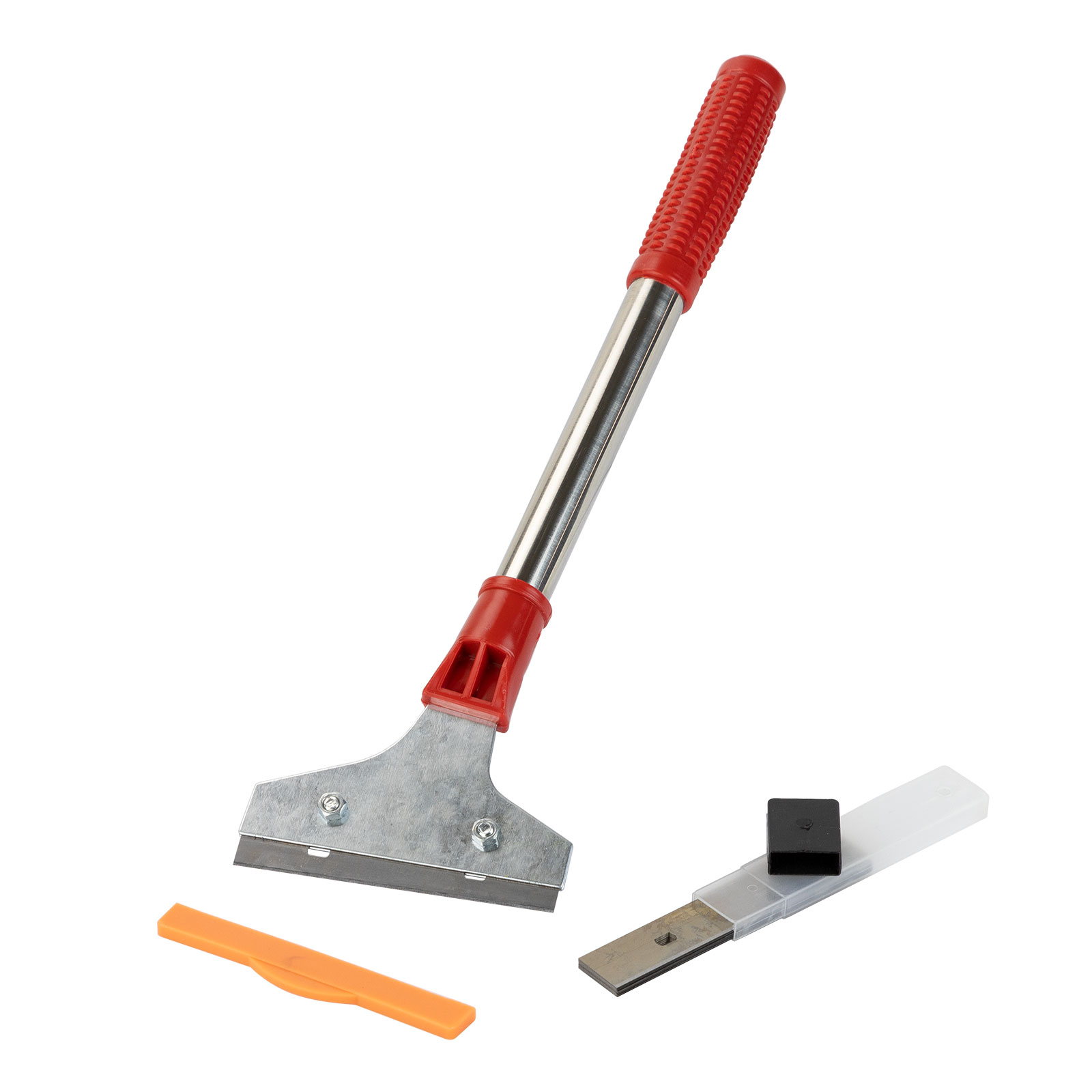Tapetenschaber 10 cm - Bodenschaber, Tapetenentferner, Schaber - inkl. 10 Ersatzklingen, robust, ergonomisch - Renovierung, Heimwerken, Boden, Wandarbeiten